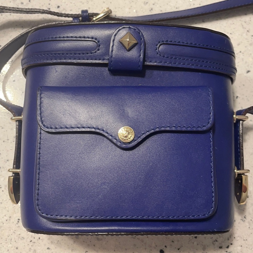 Rebecca Minkoff camera bag indigo blue crossbody